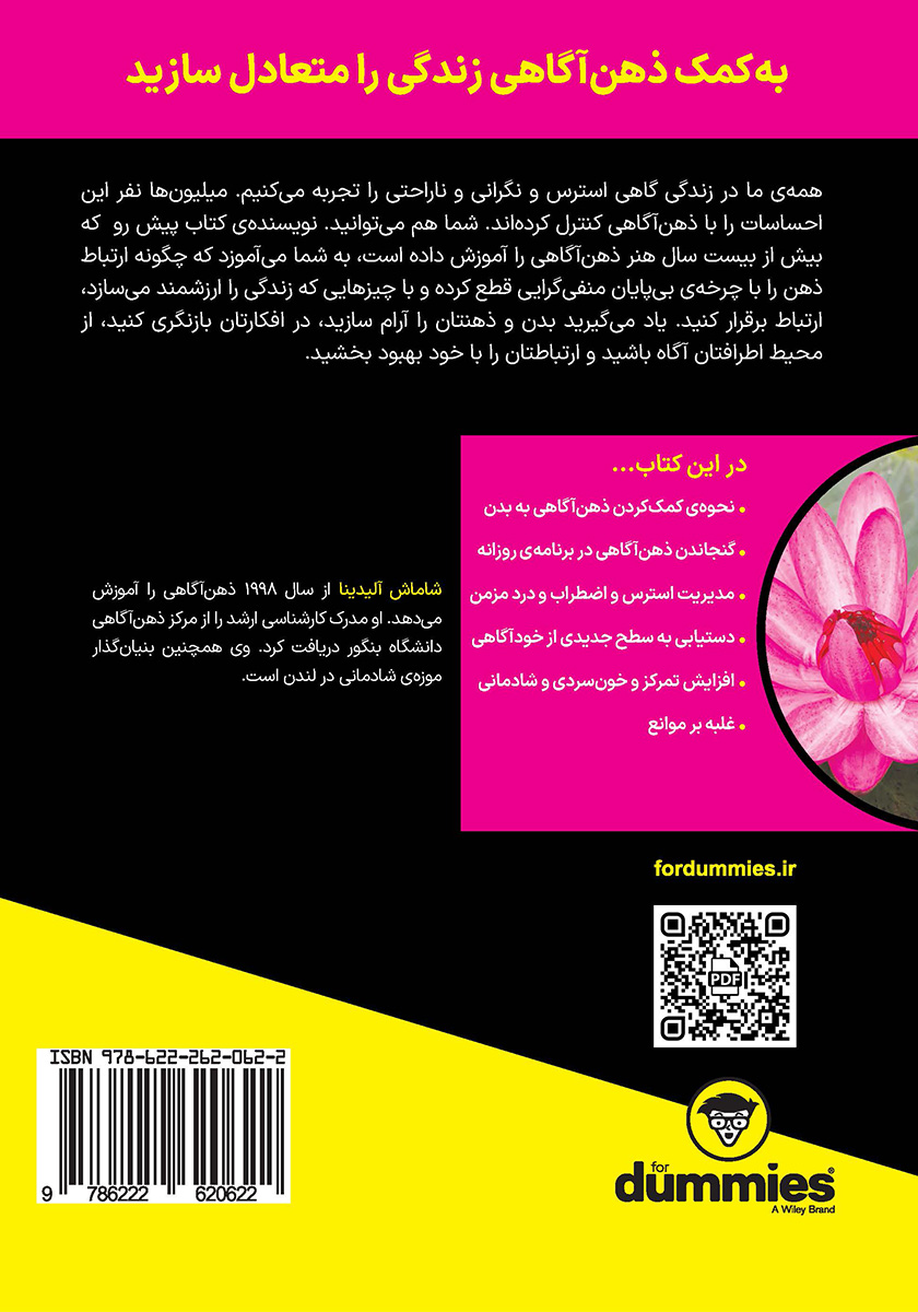 پشت جلد کتاب ذهن‌ آگاهی