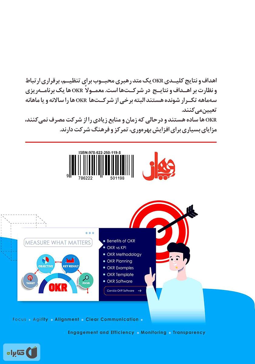 پشت جلد کتاب راهنمای کاربردی پیاده سازی استراتژی به روش اهداف و نتایج کلیدی (OKR)