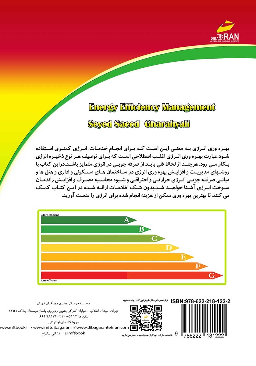 پشت جلد کتاب مدیریت بهره وری انرژی