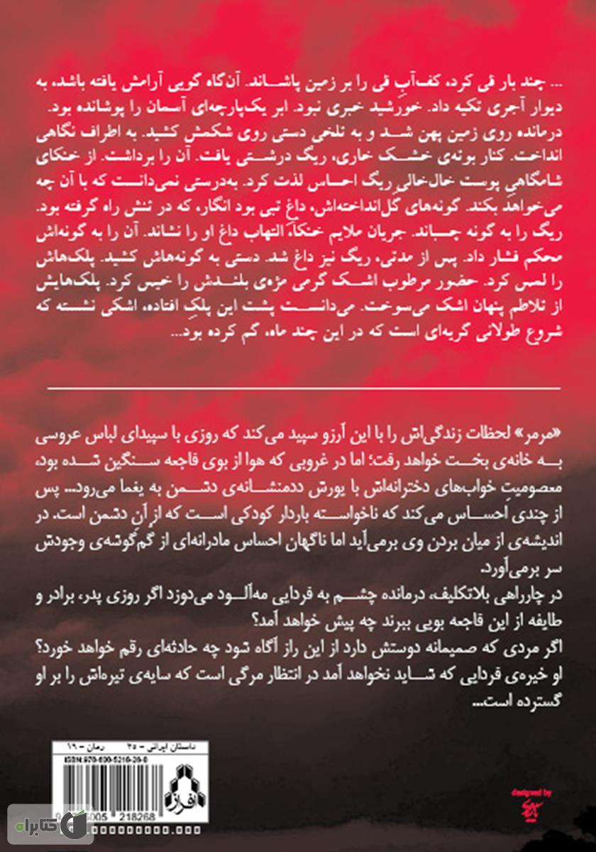 پشت جلد کتاب رقص با توفان