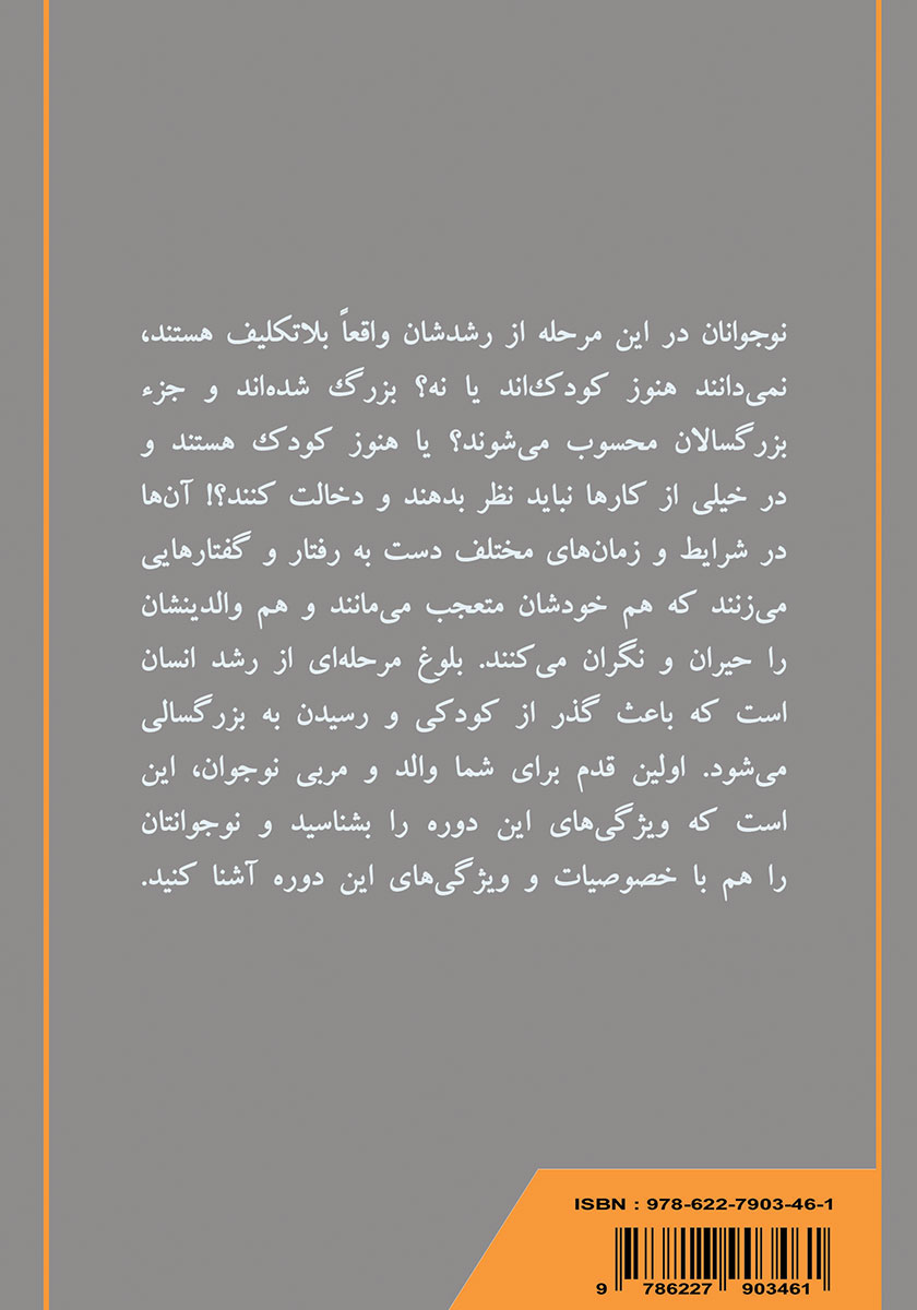 پشت جلد کتاب دوران پر فراز و نشیب نوجوانی