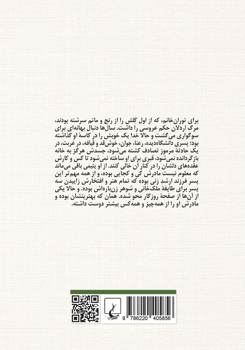 پشت جلد کتاب کنیزکان عمارت ملک خانی