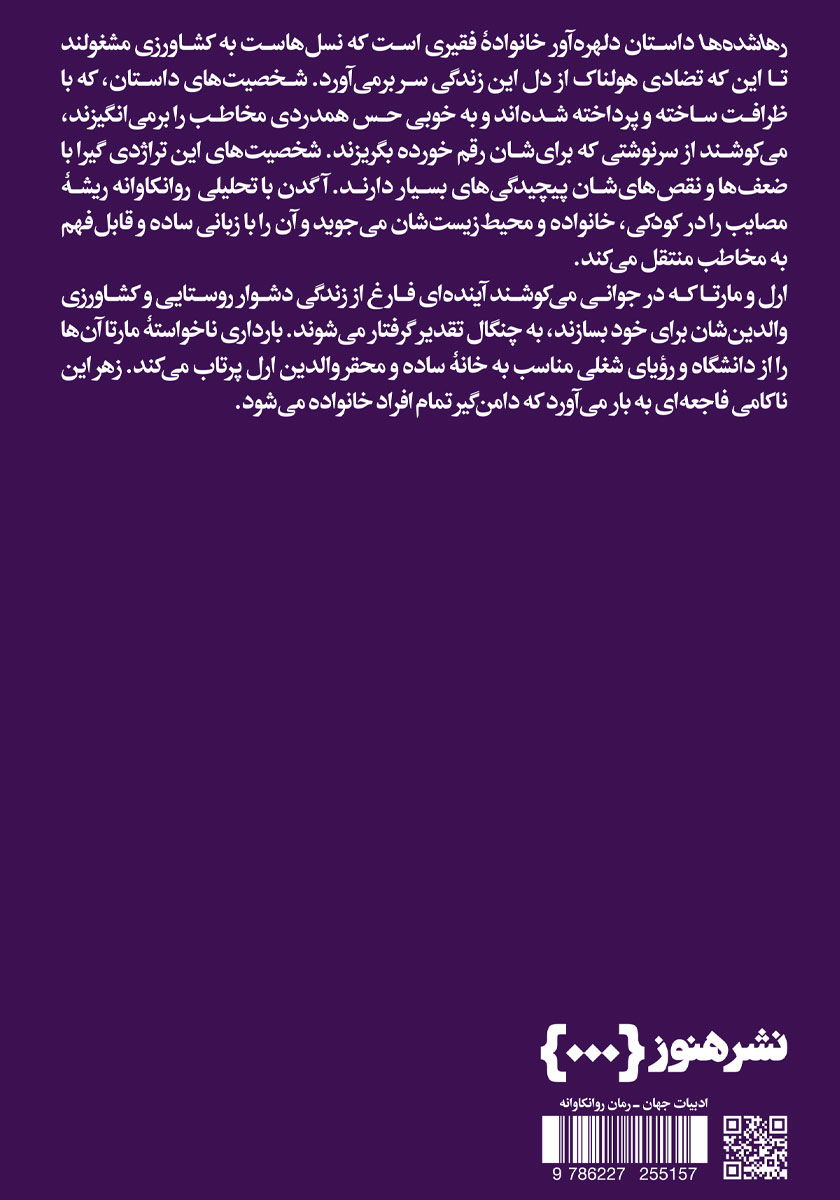 پشت جلد کتاب رها شده‌ها
