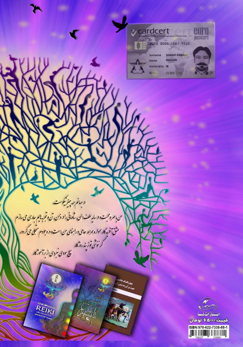 پشت جلد کتاب آموزش دوره درمانگری طب انرژی Reiki (مدرسه استادان مستقل ریکی)