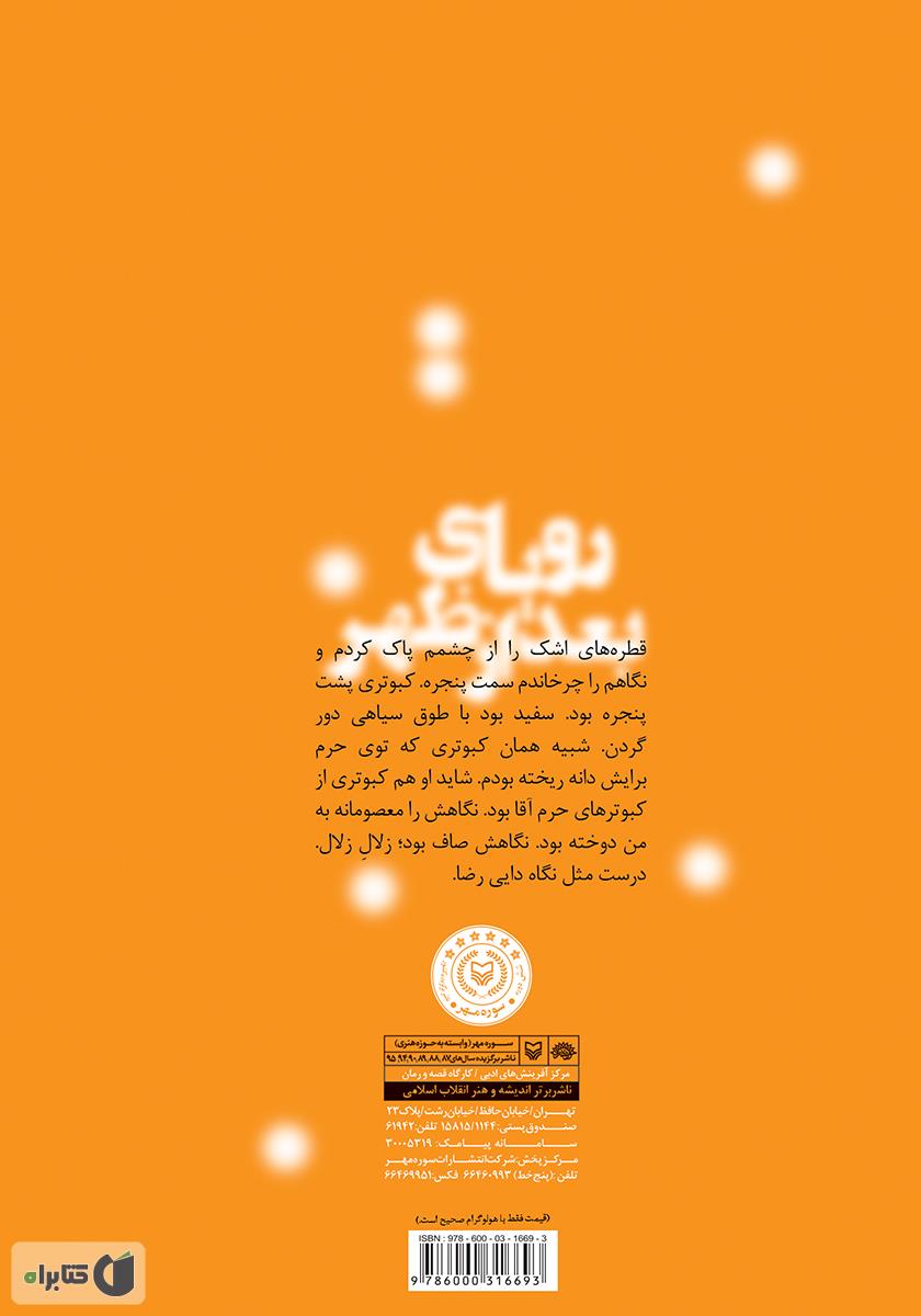پشت جلد کتاب رویای بعد از ظهر
