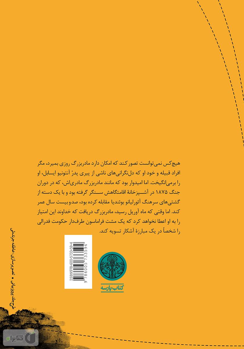 پشت جلد کتاب تدفین مادربزرگ