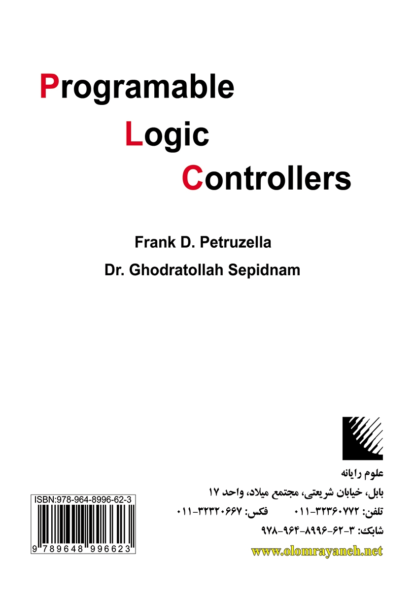 پشت جلد کتاب آموزش گام به گام PLC