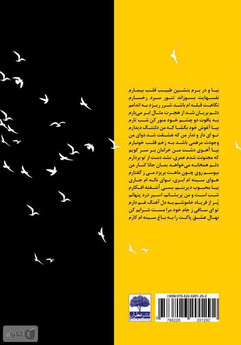 پشت جلد کتاب مسافر صبا