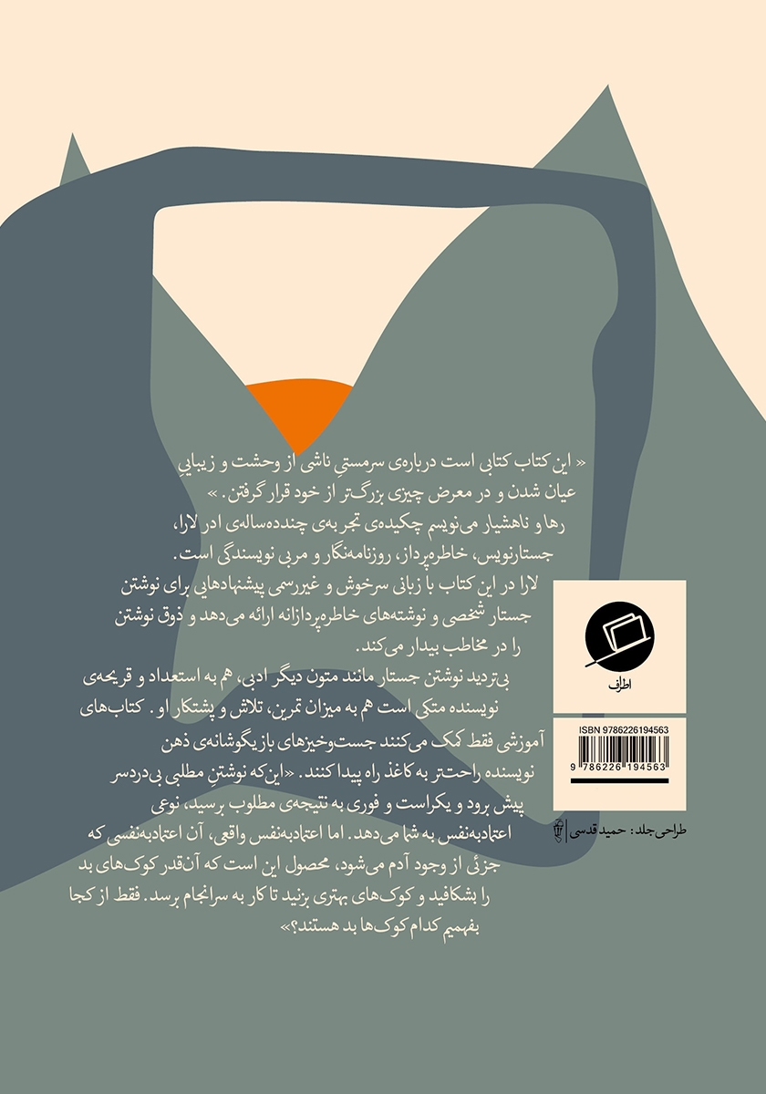 پشت جلد کتاب رها و ناهشیار مینویسم
