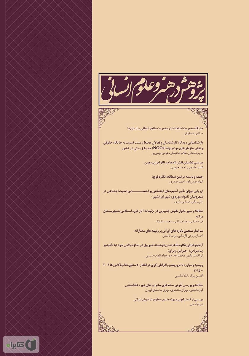 پشت جلد کتاب نشریه علمی - تخصصی پژوهش در هنر و علوم انسانی - شماره 6