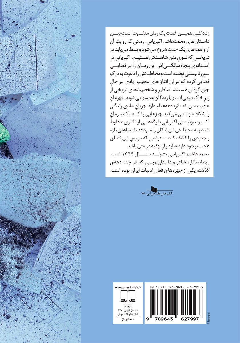 پشت جلد کتاب زندگی همین است