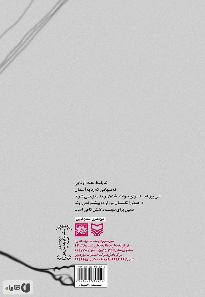 پشت جلد کتاب این خیابان ها هنوز خواب گنجشک می بینند