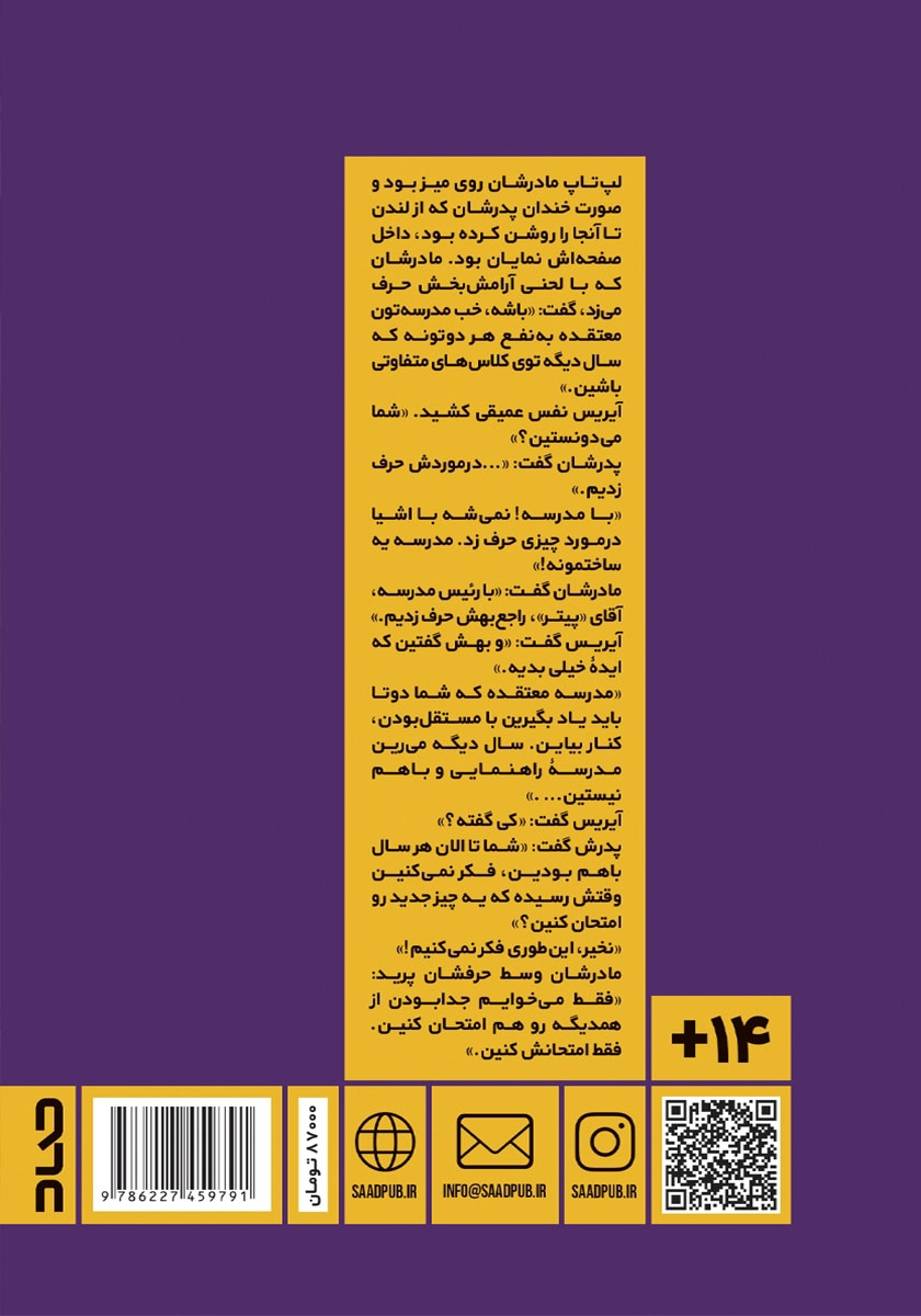 پشت جلد کتاب دختر گم شده