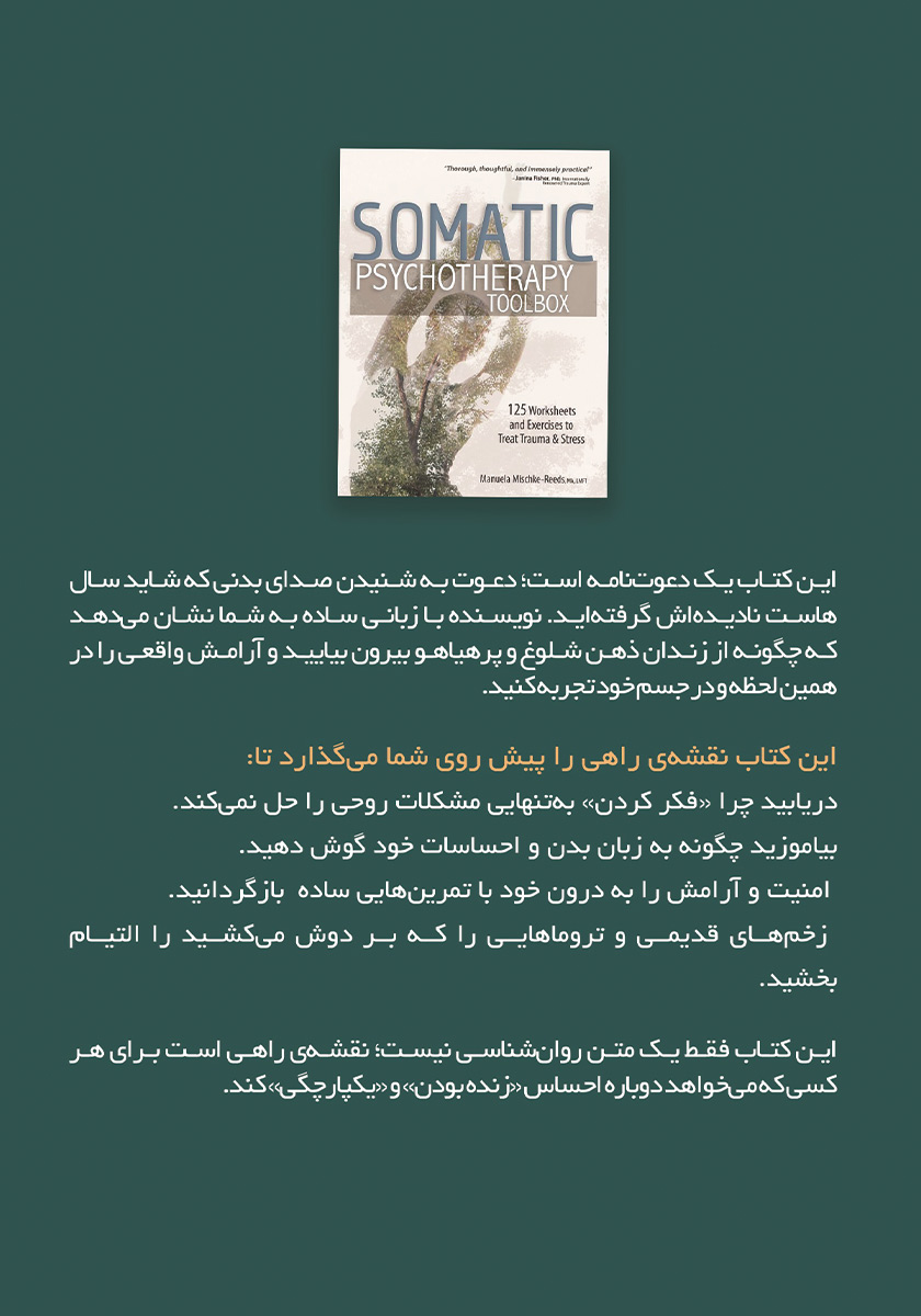 پشت جلد کتاب جعبه ابزار روان درمانی سوماتیک