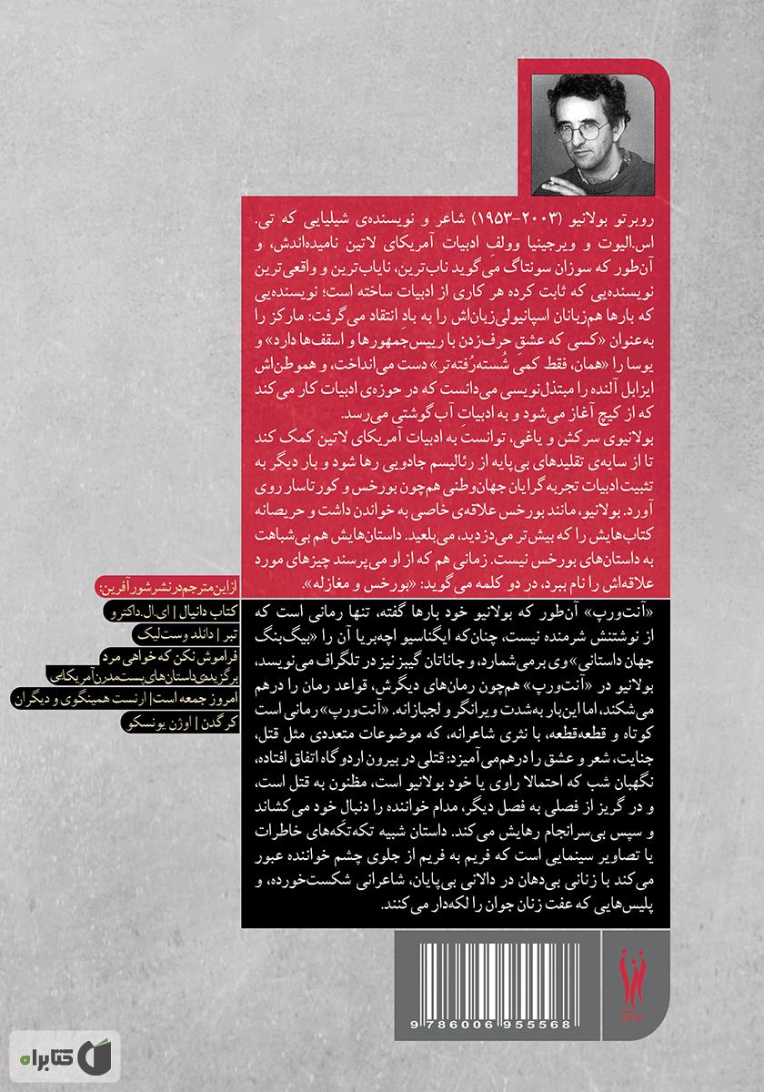 پشت جلد کتاب رمان آنت ورپ