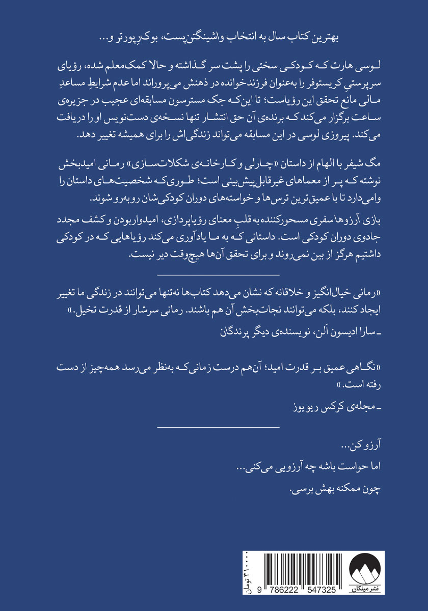 پشت جلد کتاب بازی آرزوها