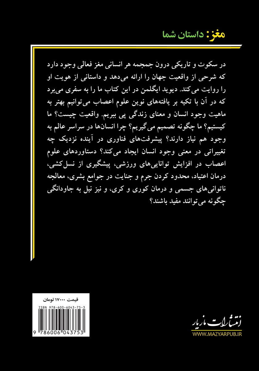 پشت جلد کتاب مغز: داستان شما