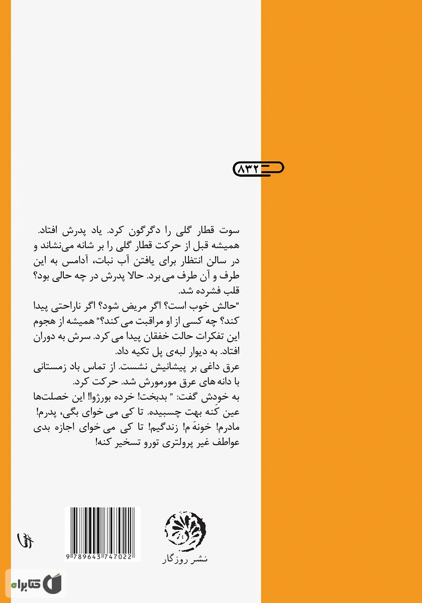 پشت جلد کتاب آب‌نبات تلخ