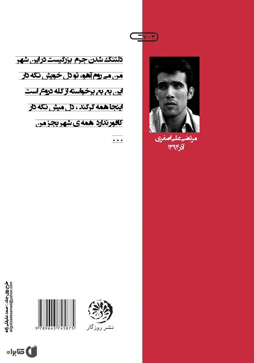 پشت جلد کتاب کتاب دلتنگ شدن جرم بزرگی‌ست