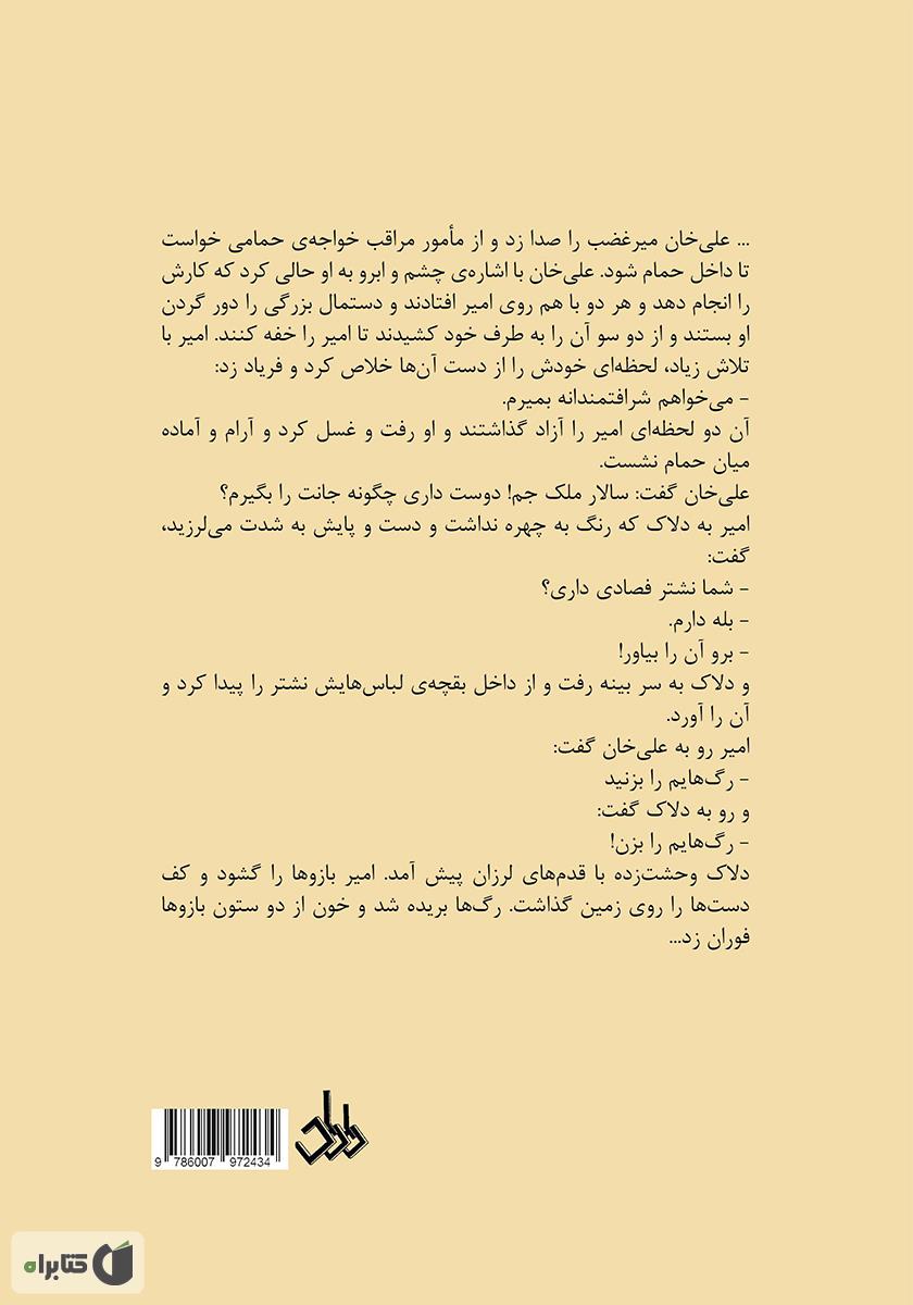 پشت جلد کتاب کتاب مردی بر بلندای تاریخ