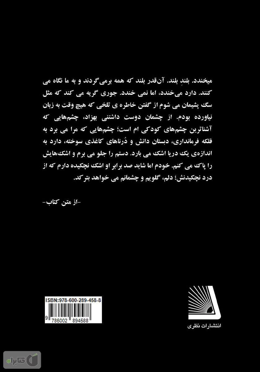 پشت جلد کتاب آن مرد در باران رفت