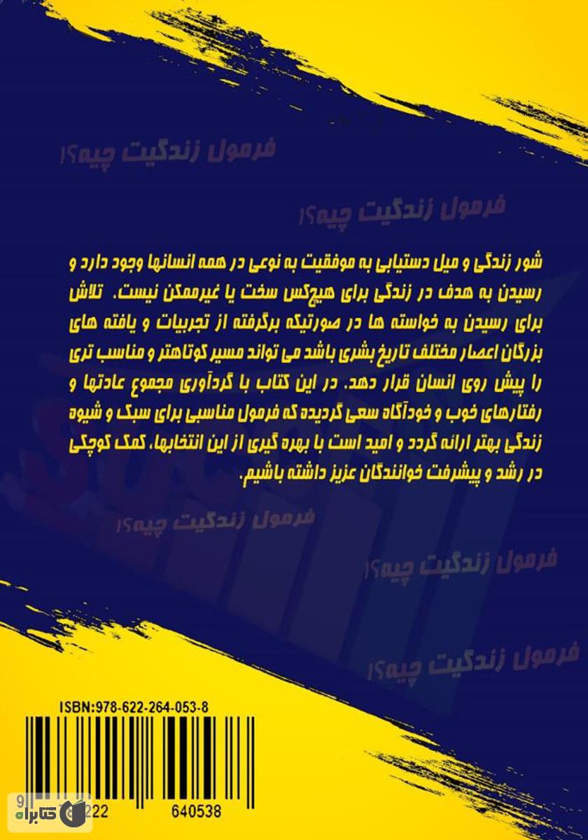 پشت جلد کتاب کتاب فرمول زندگی‌ات چیه؟ راهکارهایی برای موفقیت فردی