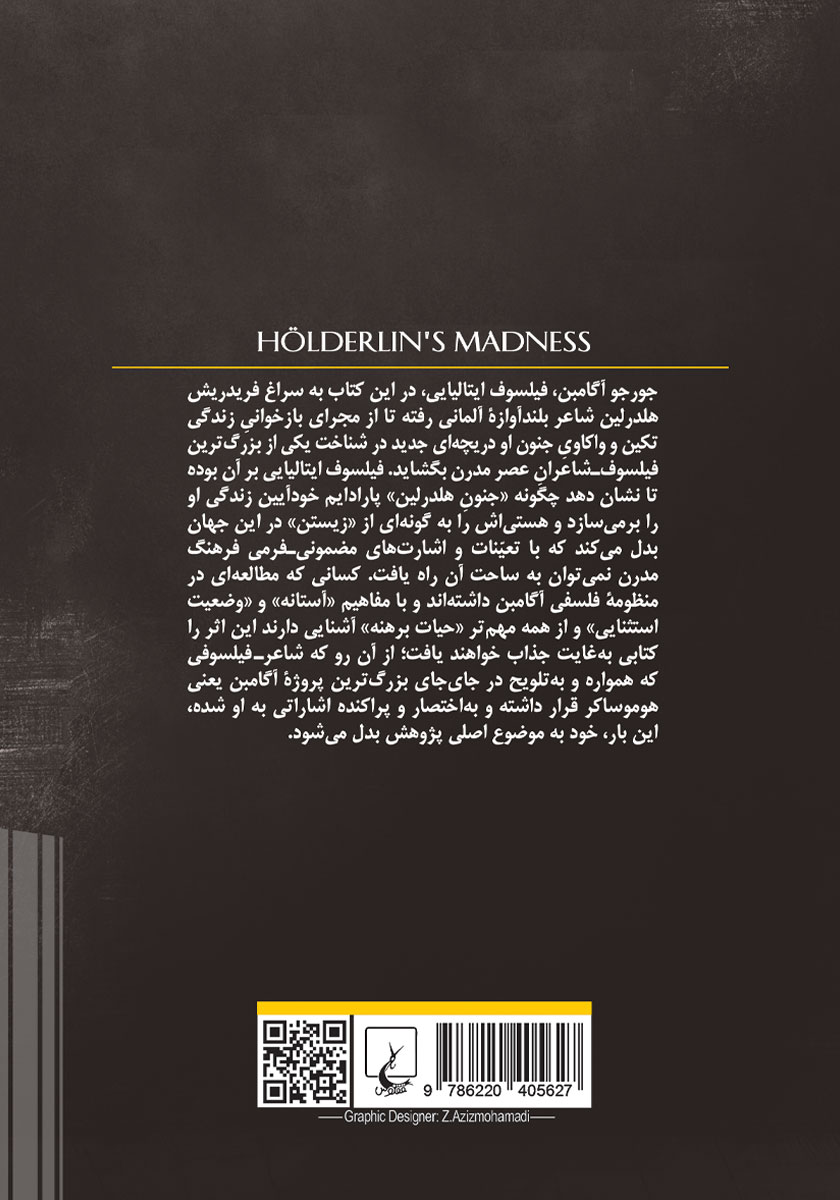 پشت جلد کتاب وقایع نگاری جنون