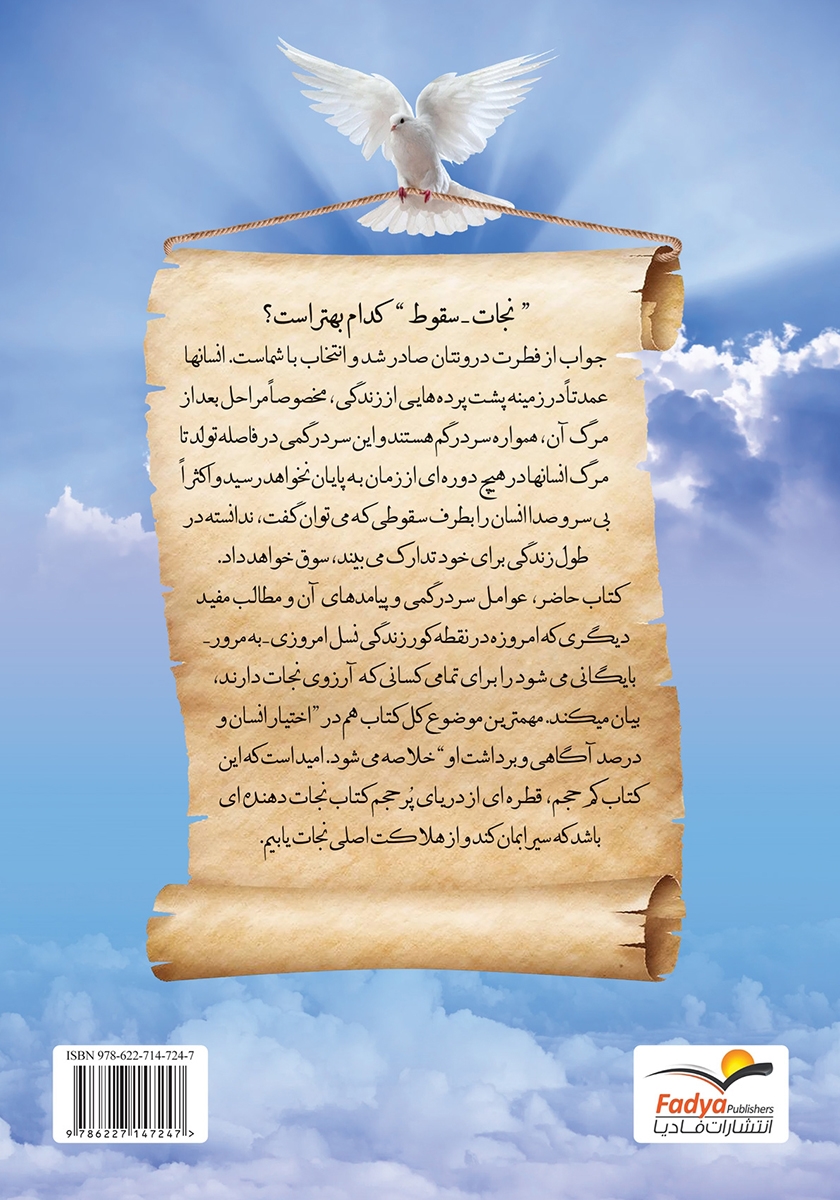 پشت جلد کتاب در مرز دو بی‌انتها