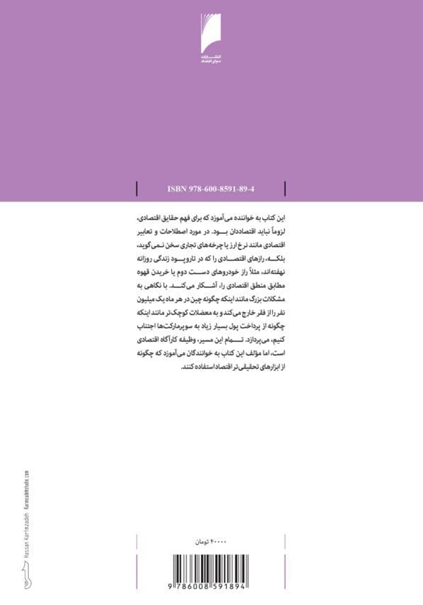 پشت جلد کتاب اقتصاددان مخفی