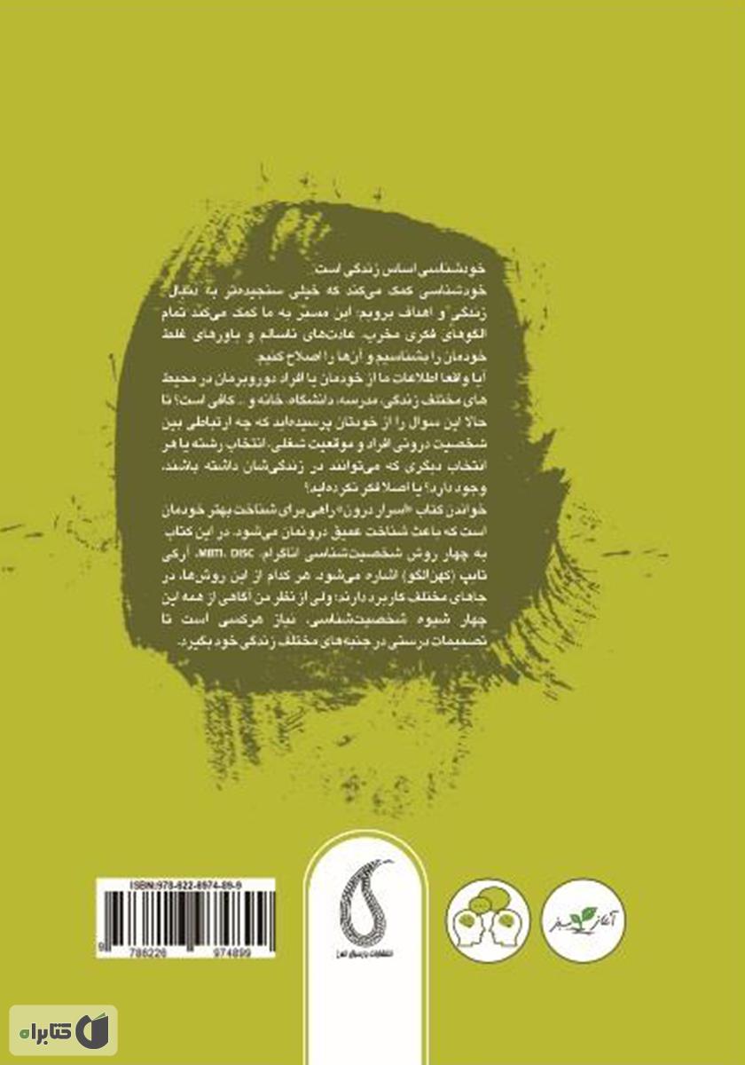 پشت جلد کتاب اسرار درون