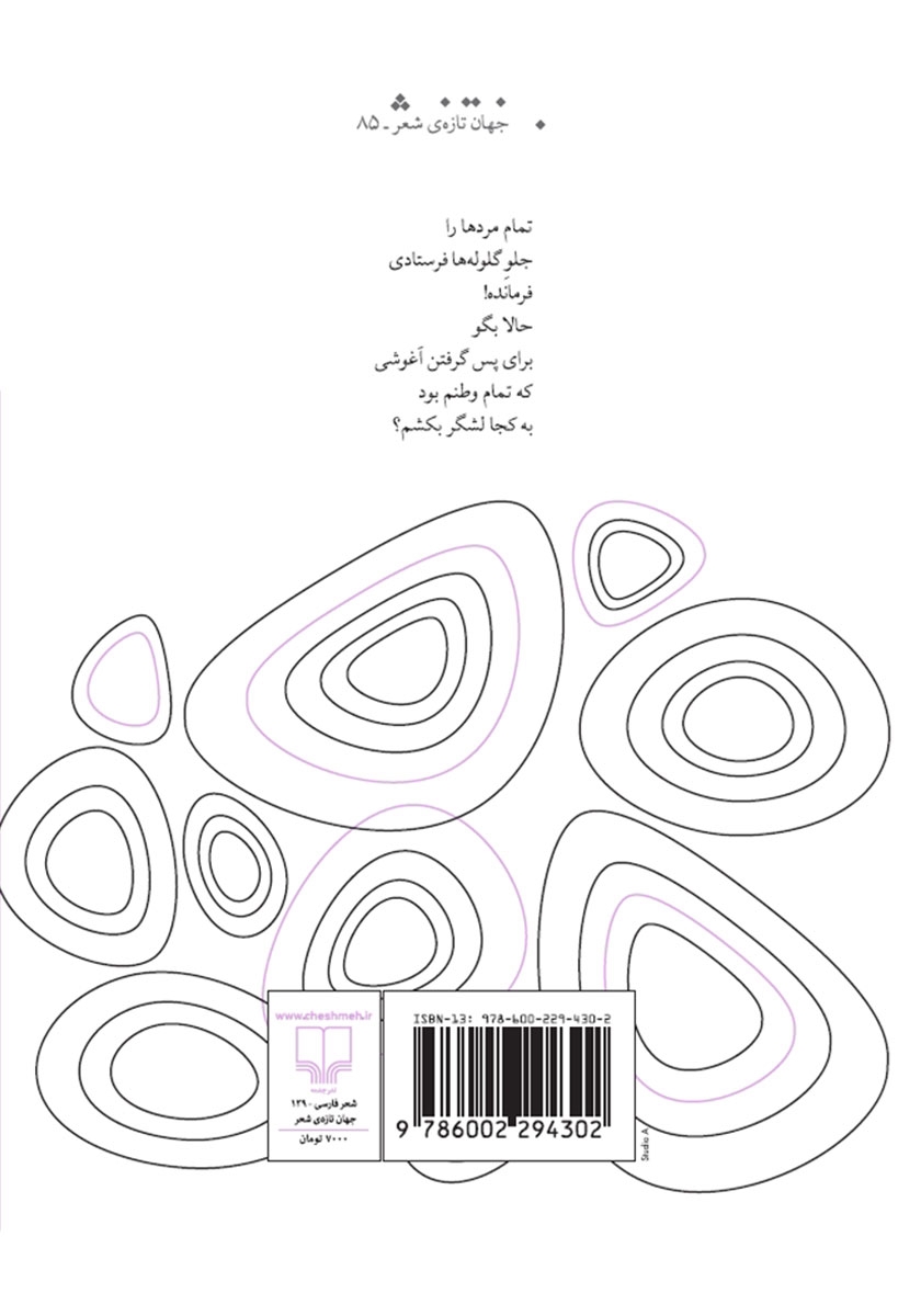 پشت جلد کتاب کتاب کلمات تنم را کبود کرده‌اند