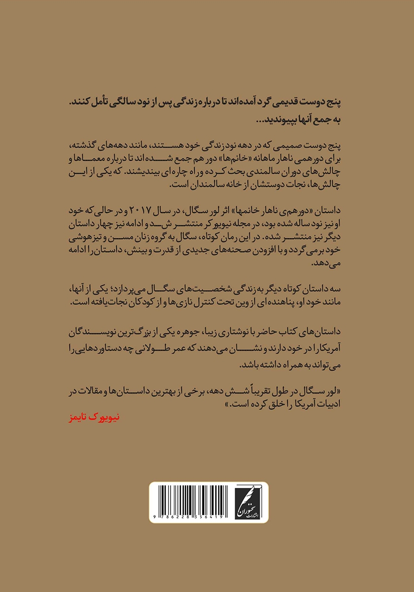 پشت جلد کتاب دورهمی ناهار خانمها و چند داستان دیگر