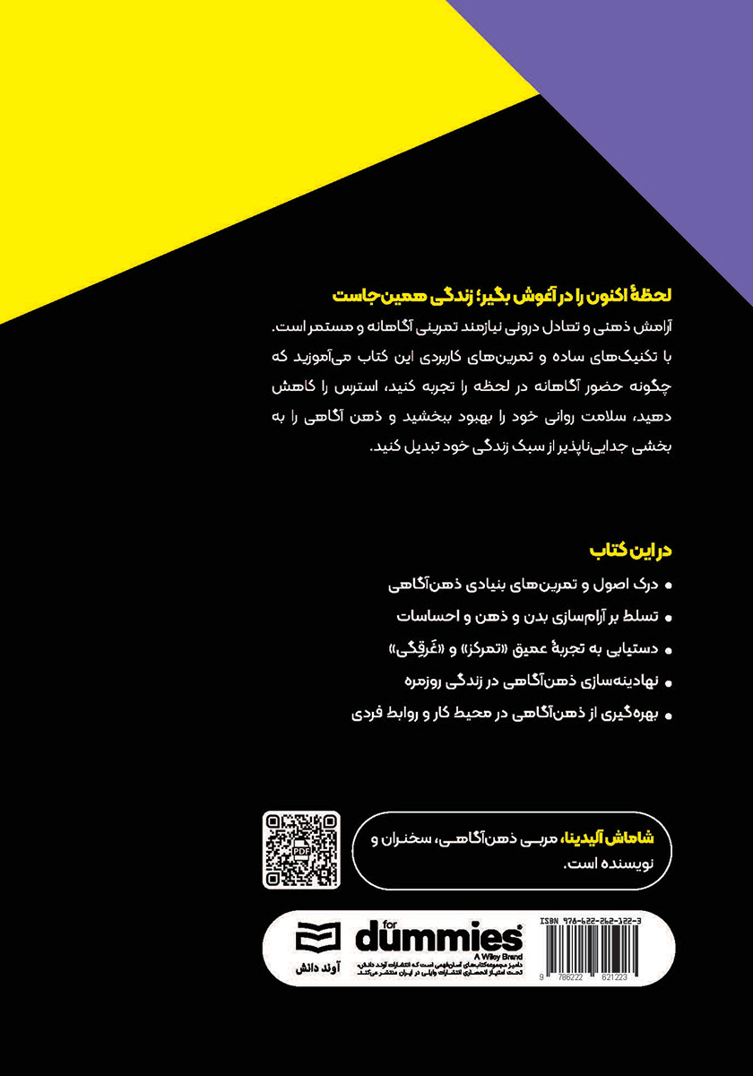پشت جلد کتاب ذهن آگاهی
