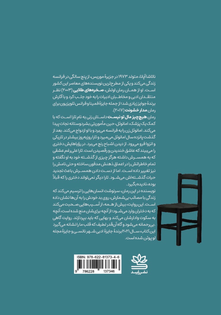 پشت جلد کتاب کتاب هیچ چیز مال تو نیست