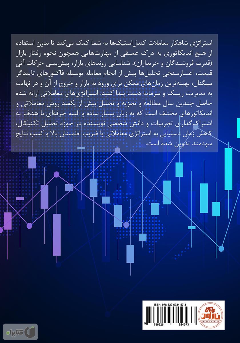 پشت جلد کتاب شاهکار معاملات کندل استیکها