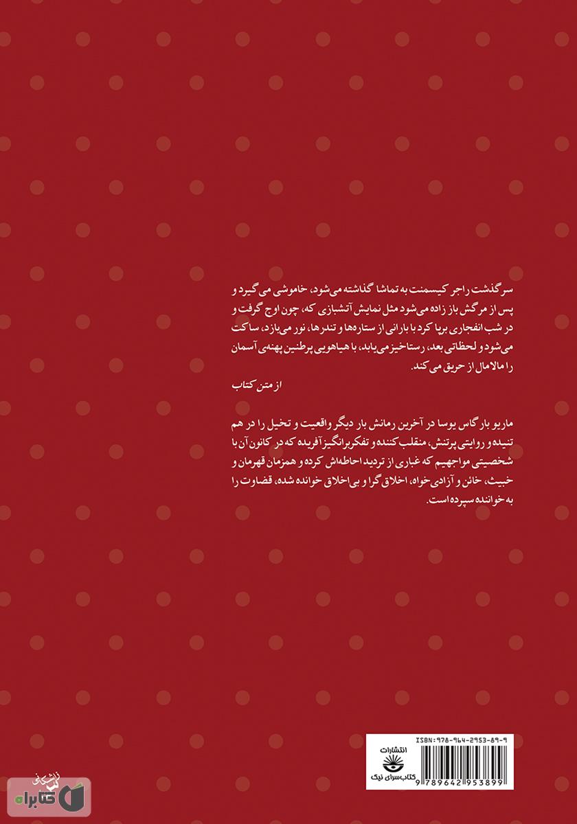 پشت جلد کتاب رویای سلت