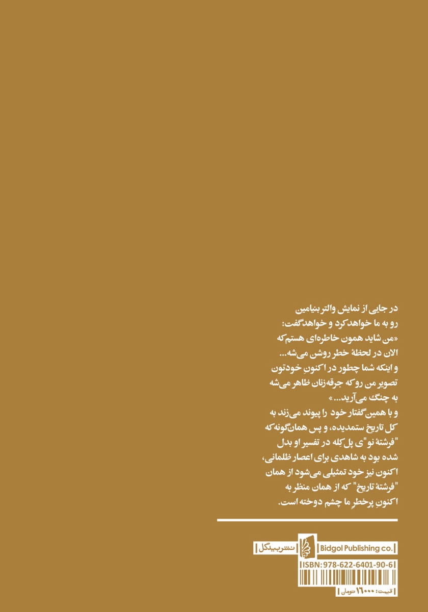 پشت جلد کتاب فرشته تاریخ