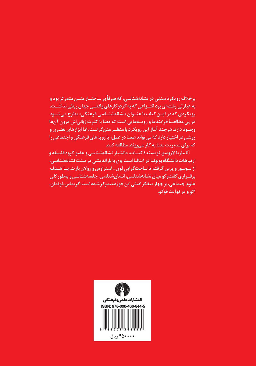 پشت جلد کتاب نشانه شناسی فرهنگی