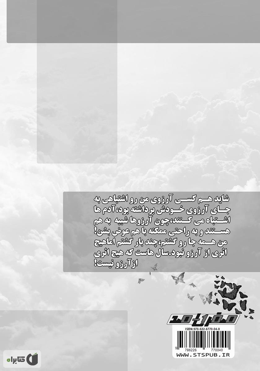 پشت جلد کتاب کتاب روزی که آرزو ناپدید شد