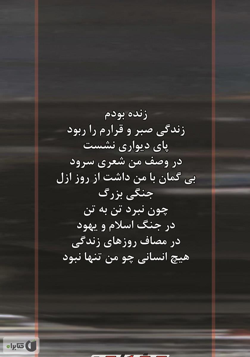 پشت جلد کتاب مجموعه اشعار خیابان آشفته