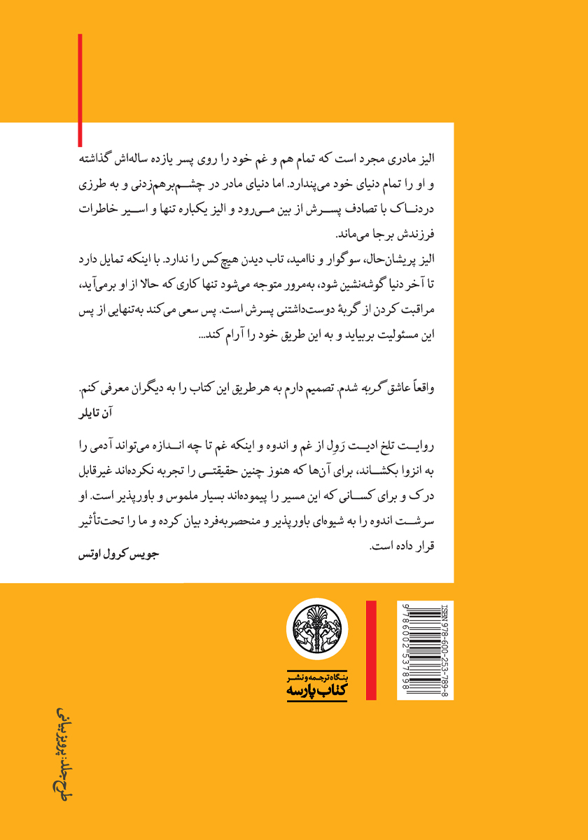 پشت جلد کتاب گربه
