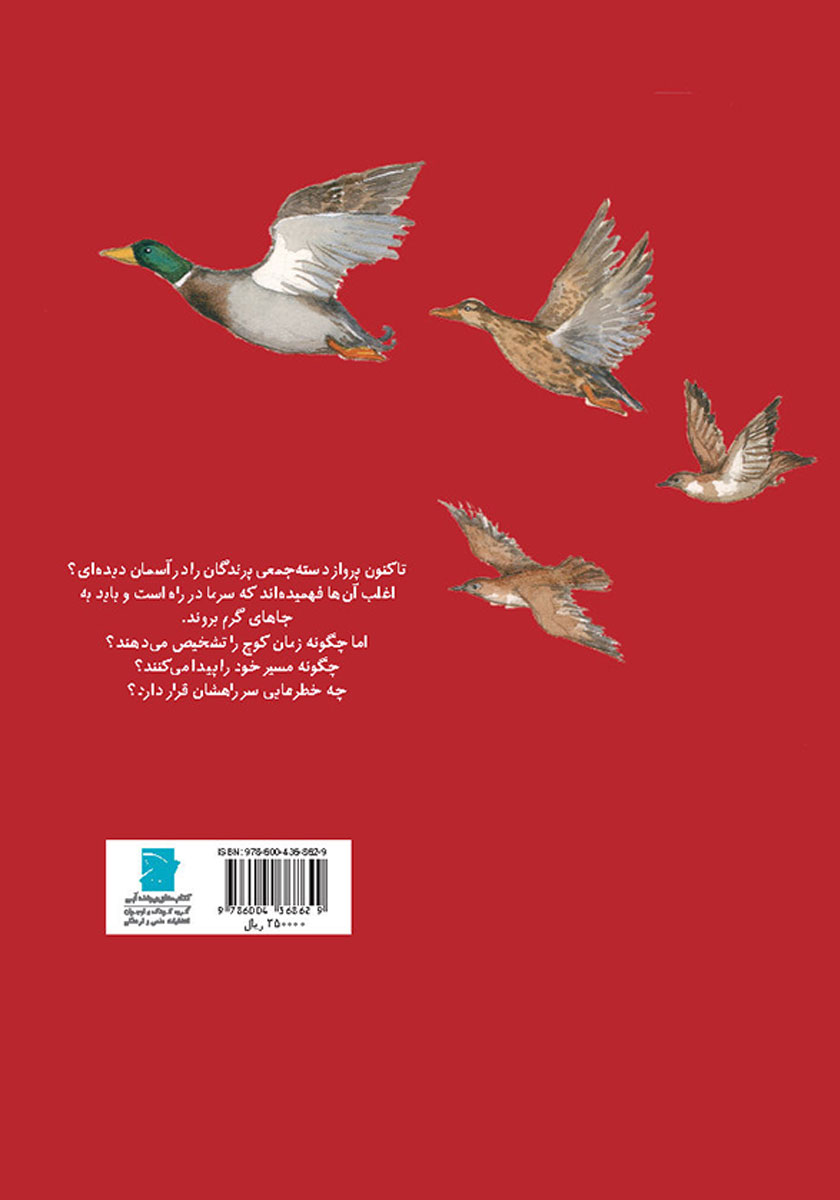 پشت جلد کتاب پرندگان مهاجر