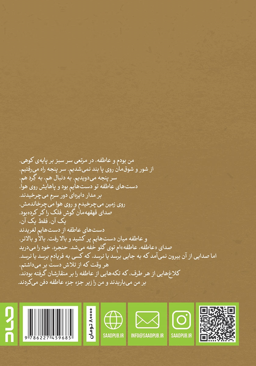 پشت جلد کتاب چند قدم بعد از خانه عتیق