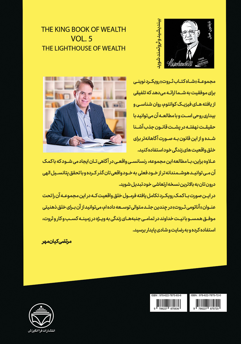 پشت جلد کتاب کتاب فانوس ثروت (قدرت سوالات بیدارکننده در خلق ثروت)