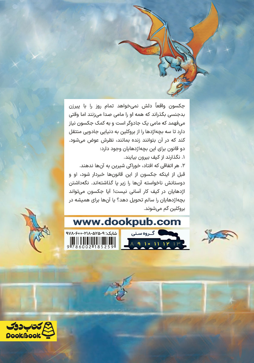 پشت جلد کتاب اژدهایان در کیف