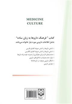 پشت جلد کتاب کتاب فرهنگ داروها به زبان ساده پشت جلد کتاب کتاب فرهنگ داروها به زبان ساده