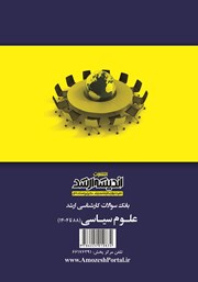 پشت جلد کتاب بانک سوالات کارشناسی ارشد علوم سیاسی (1388 تا 1404)