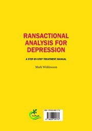 پشت جلد کتاب کتاب تحلیل رفتار متقابل در افسردگی پشت جلد کتاب کتاب تحلیل رفتار متقابل در افسردگی